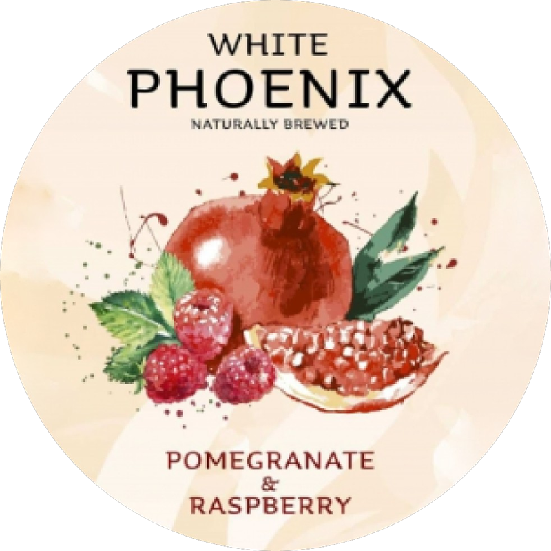 Сидр разливной БЕЛЫЙ феникс Гранат-МАЛИНА (1л ПЭТ)