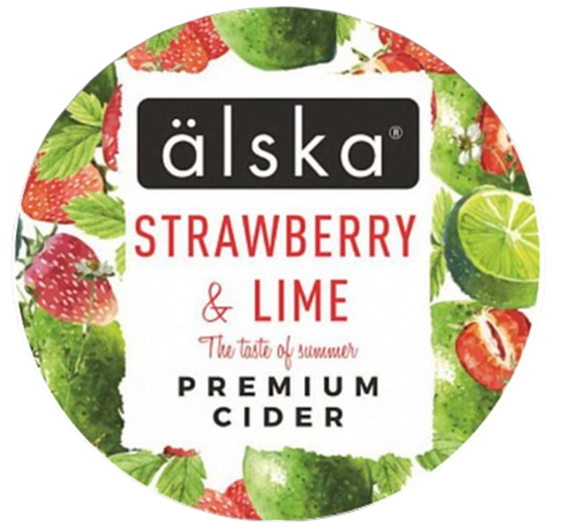 Сидр разливной имп. ÄLSKA strawberry & lime/Клубника и лайм